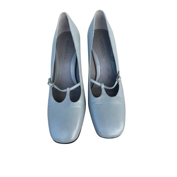 Vintage Aerosoles Blue Mary Jane High Heel Pumps - Size 11M - Picture 2 of 7